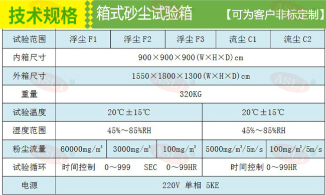 奉贤砂尘试验箱型号